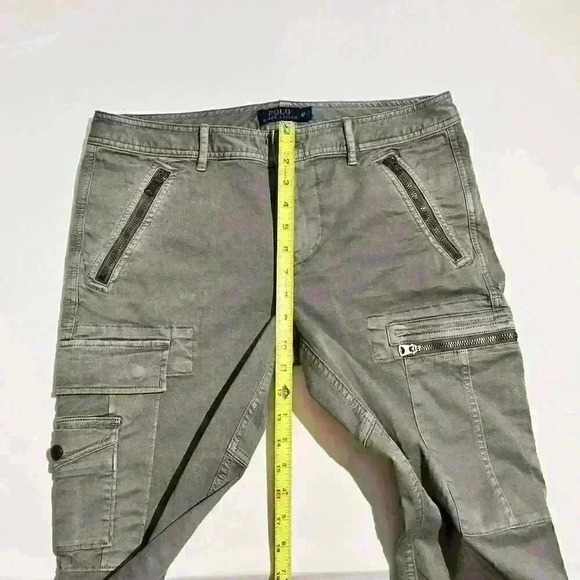 Polo Ralph Lauren Pants Cargo Jogger Zip Ankle Hiking Military Y2K Utility Khaki - Picture 8 of 14